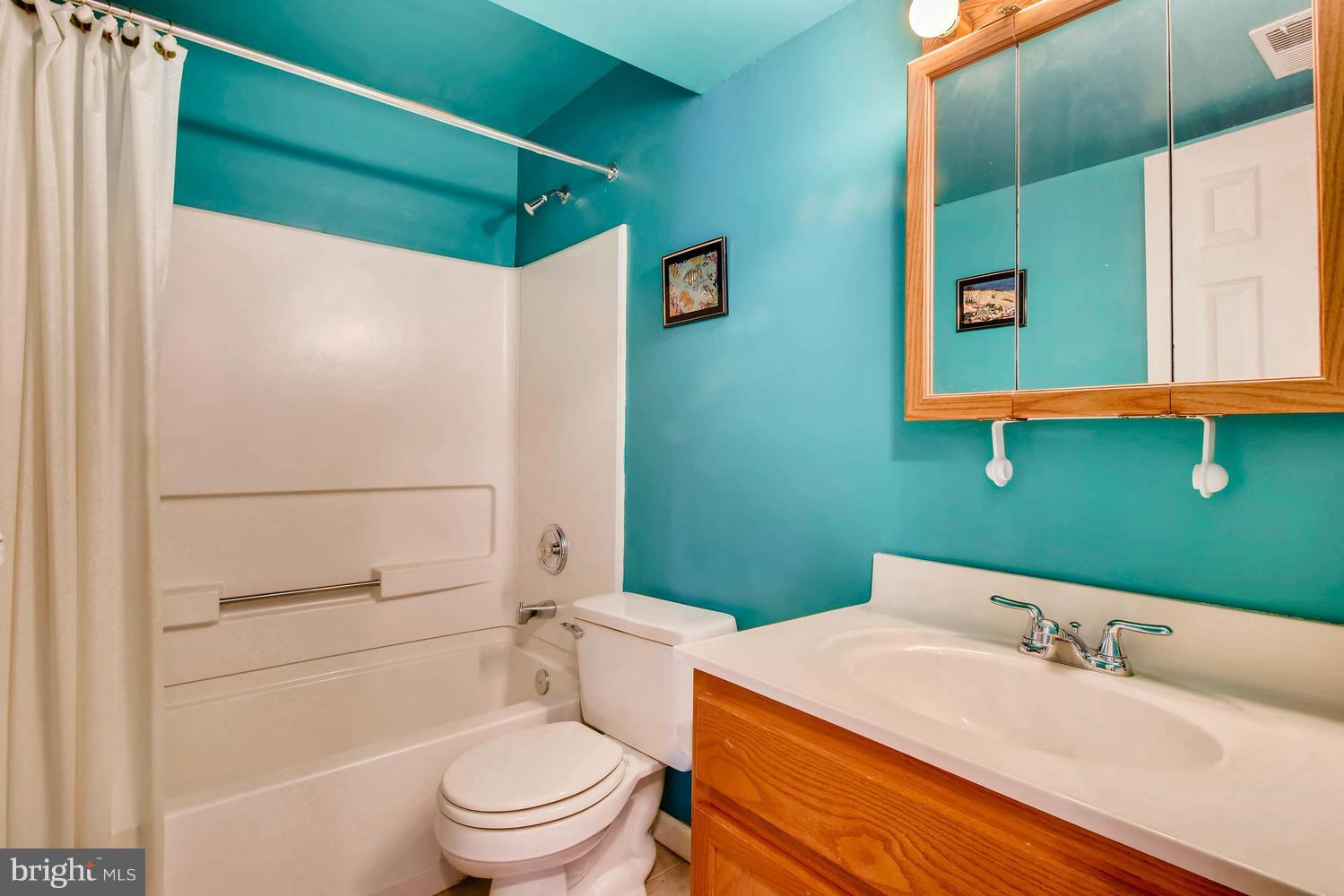 4628 Old Court Road Baltimore, MD 21208 - Photo 24 of 28 a bathroom with a sink a toilet and shower