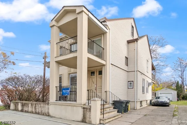 a view of a white building