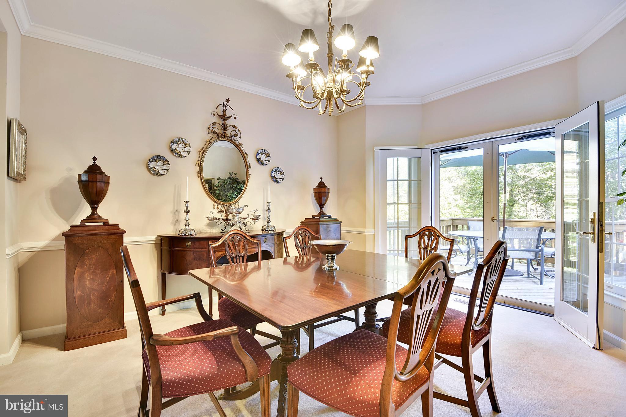 5607 South Bend Road Baltimore, MD 21209 - Photo 10 of 30 a view of a dining room with furniture wooden floor and chandelier