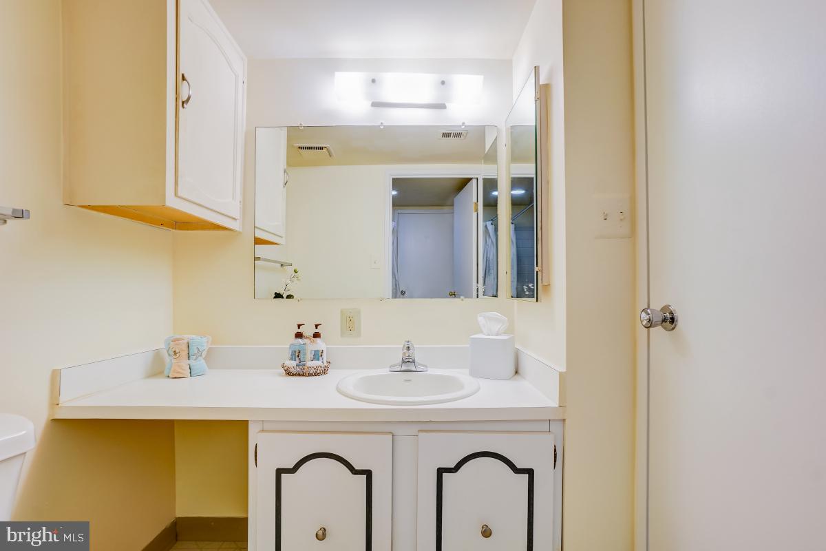 2921 North Leisure World Boulevard, Unit 1226 Silver Spring, MD 20906 - Photo 29 of 34 a bathroom with a sink and a mirror