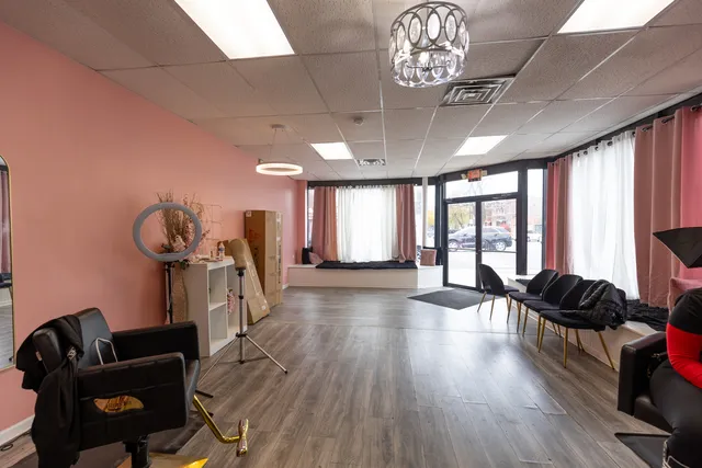 a view of entryway with wooden floor