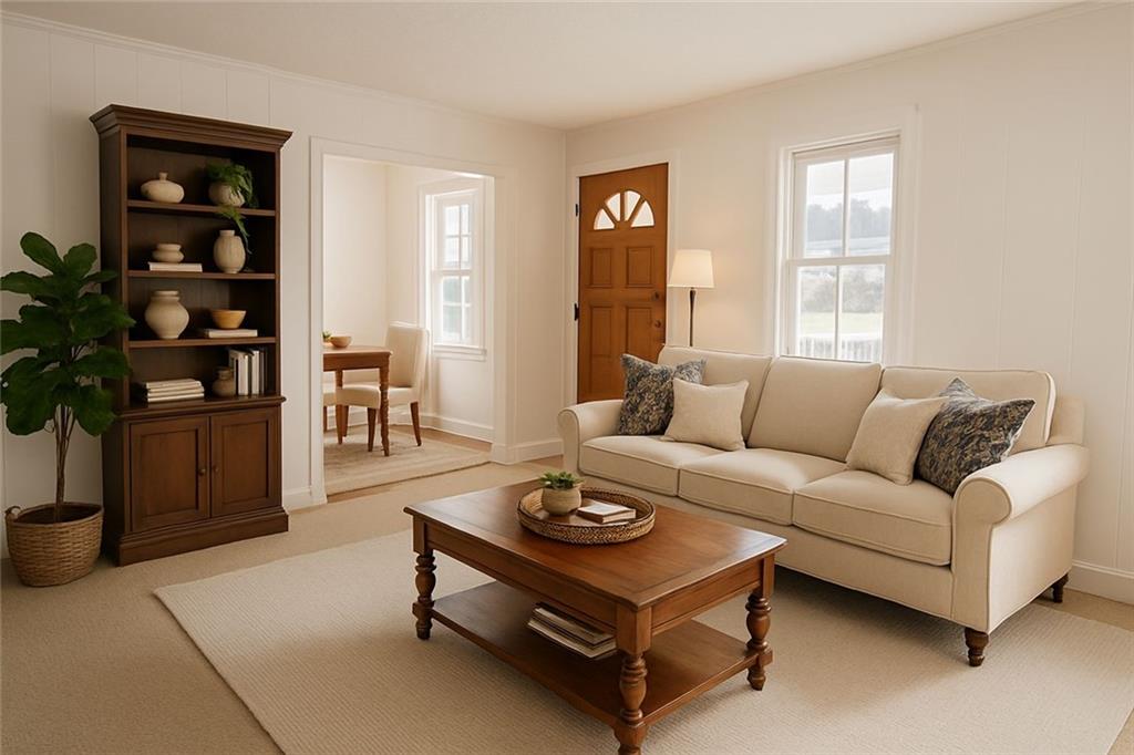 349 Adams Street Clymer, PA 15728 - Photo 17 of 36 a living room with furniture a rug and a window