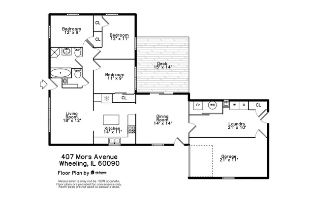$2,500 | 407 Mors Avenue, Wheeling, IL 60090