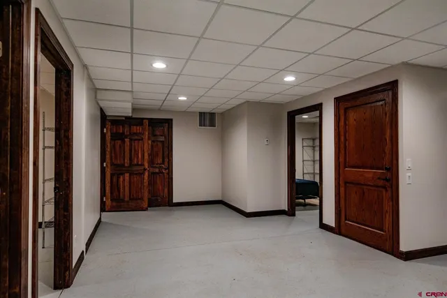 a view of empty room with closet