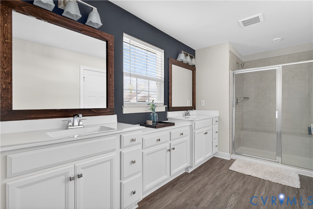 1618 Almer Lane Chester, VA 23836 - Photo 46 of 59 a bathroom with double sink and a mirror