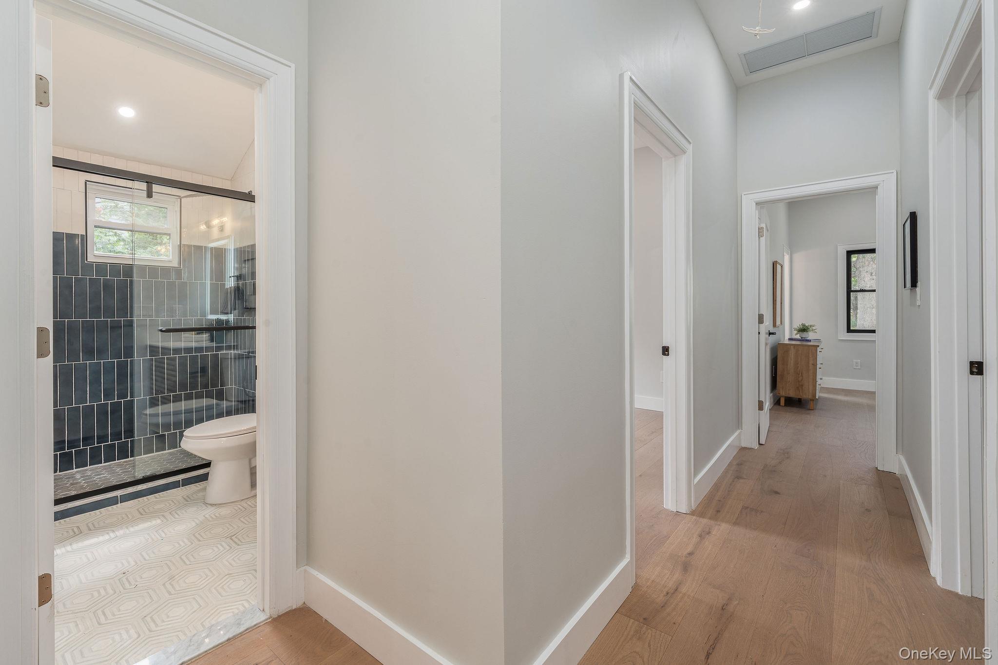 3420 Rocky Point Road East Marion, NY 11939 - Photo 12 of 34 Hall featuring light wood finished floors and recessed lighting