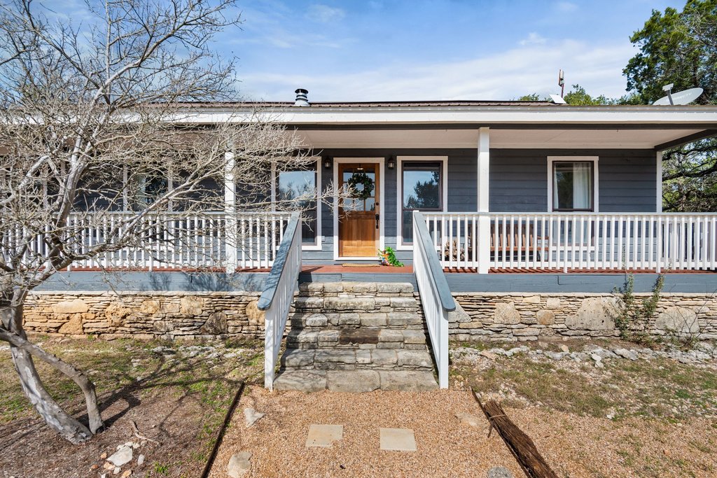 201 Raincloud Road Wimberley, TX 78676 - Photo 2 of 40 View of front of house featuring a porch