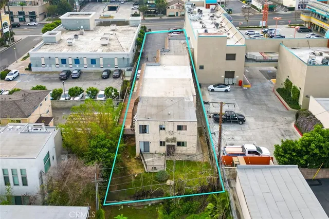 an aerial view of a city