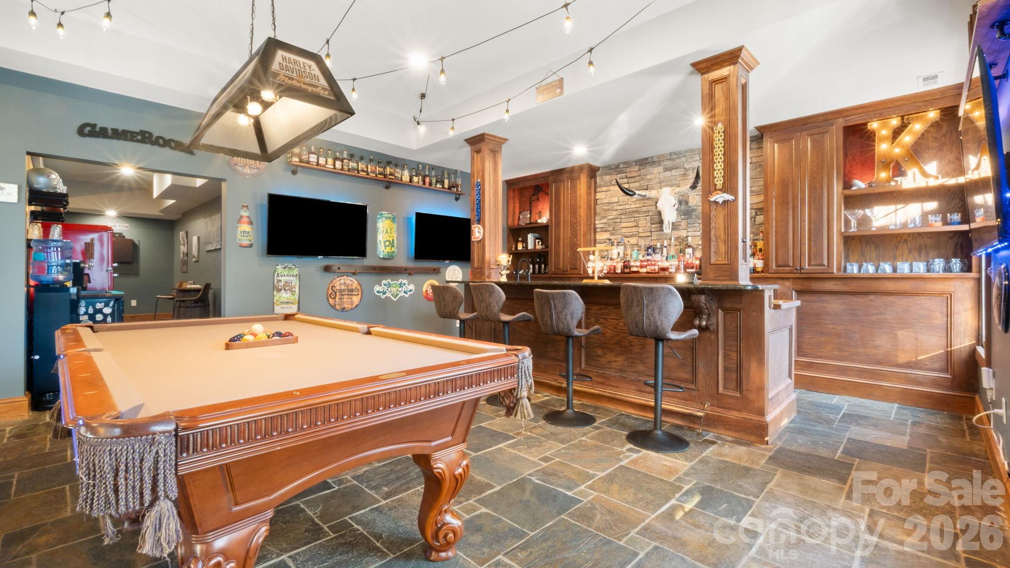 907 Derick's Crossing Fort Mill, SC 29708 - Photo 28 of 47 a room with pool table and flat screen tv
