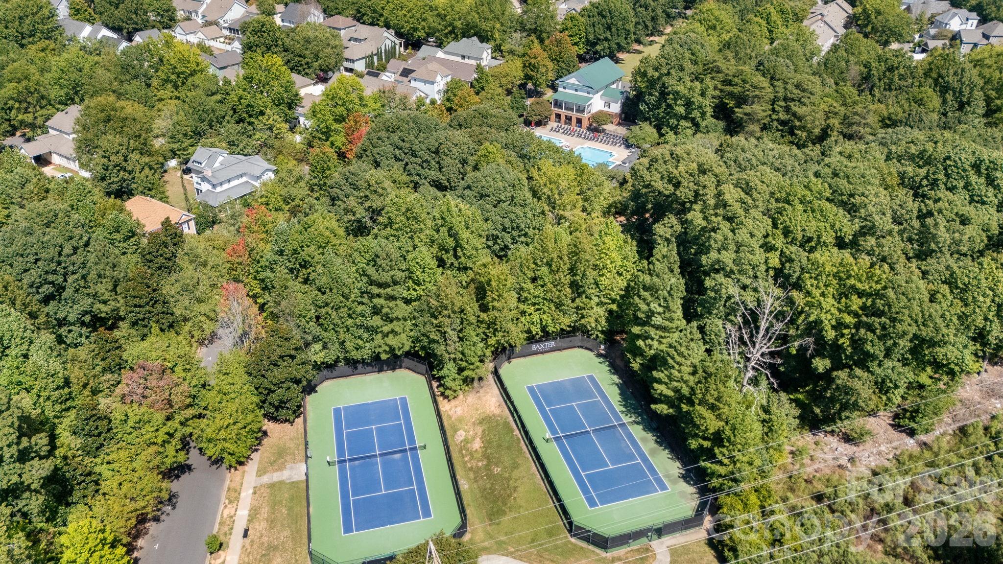 907 Derick's Crossing Fort Mill, SC 29708 - Photo 41 of 47 an aerial view of residential house with outdoor space and trees all around