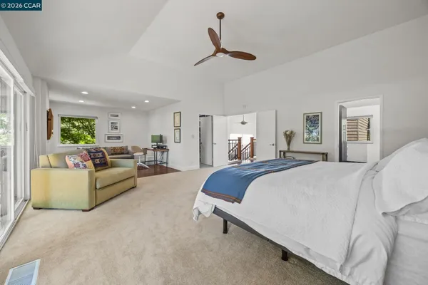 a view of balcony with a patio