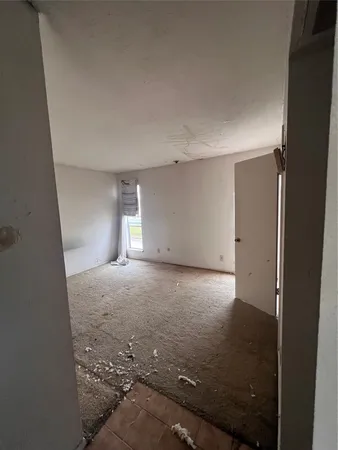 a view of a garage