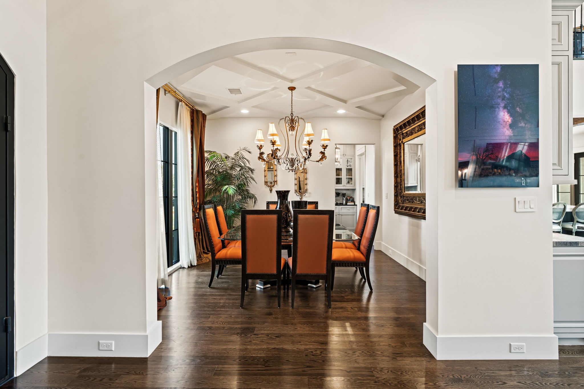 8307 Maple Court Bellaire, TX 77401 - Photo 4 of 30 a view of a dining room with furniture window and wooden floor