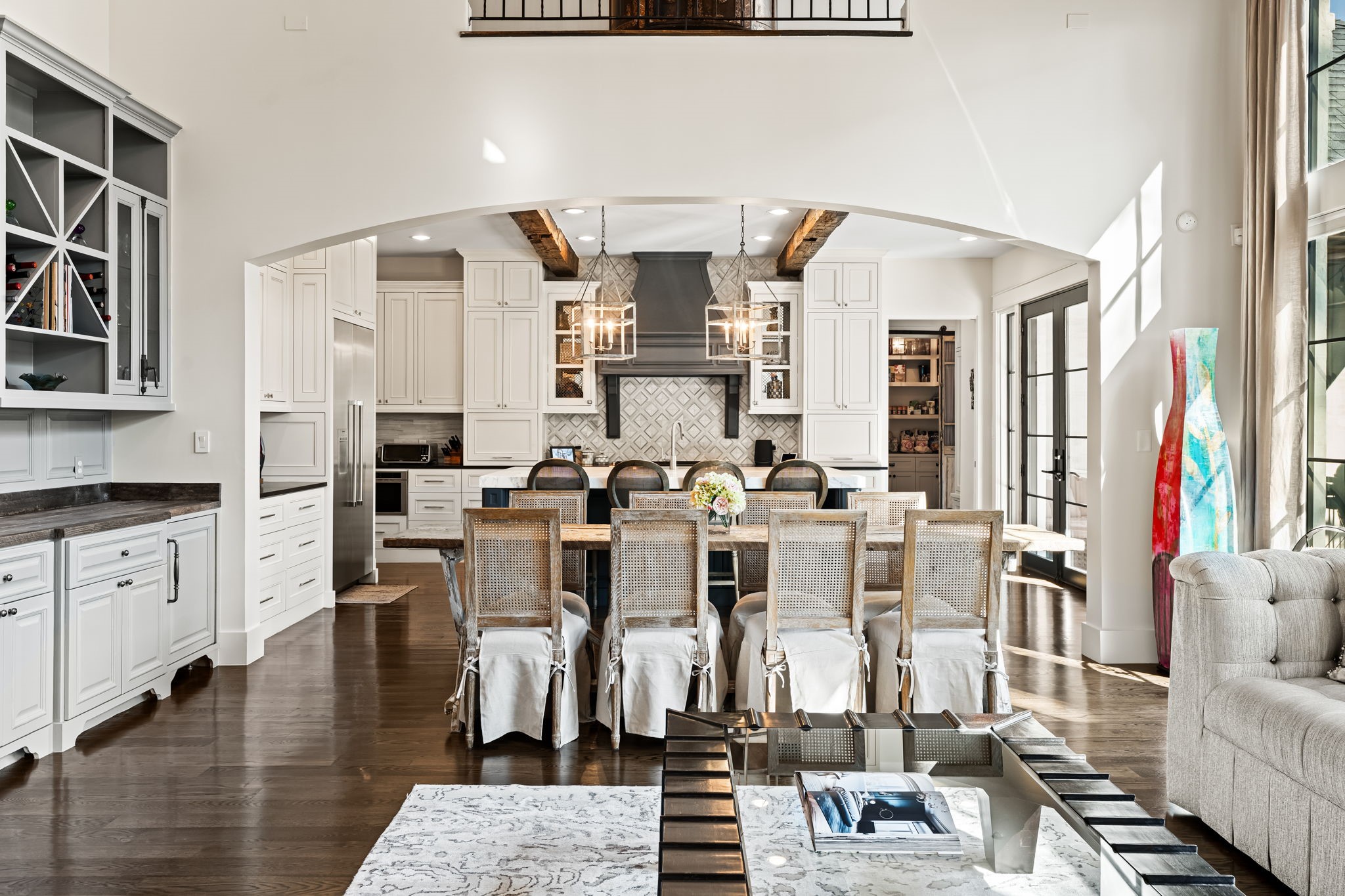 8307 Maple Court Bellaire, TX 77401 - Photo 7 of 30 a view of living room filled with furniture and floor to ceiling window