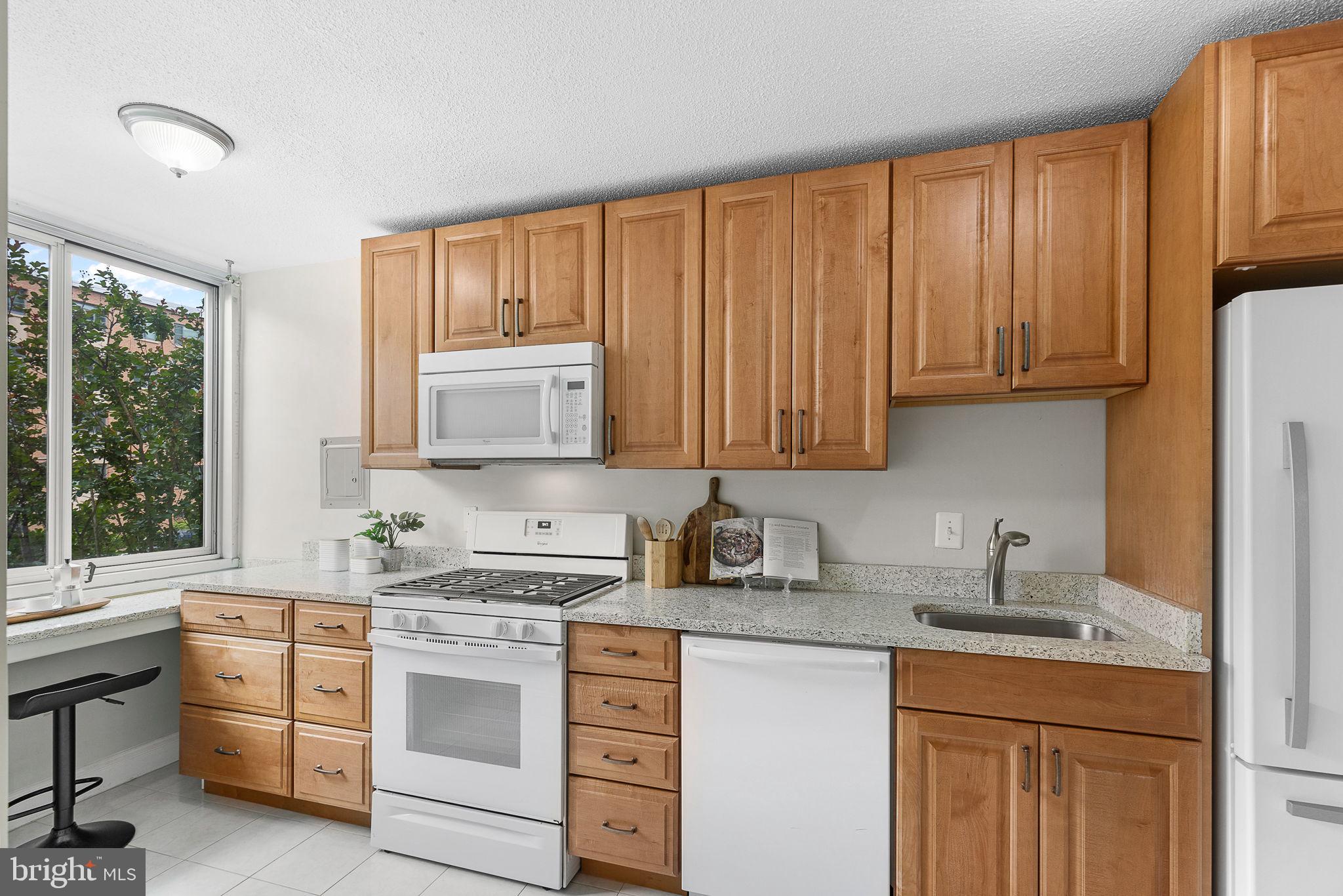 1301 South Arlington Ridge Road, Unit 208 Arlington, VA 22202 - Photo 13 of 23 a kitchen with a sink stove and cabinets