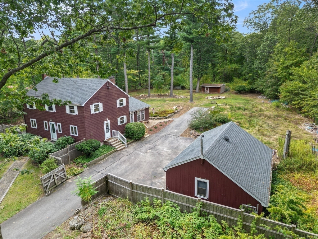 182 Georgetown Road Boxford, MA 01921 - Photo 38 of 41 a aerial view of a house with a yard and large tree