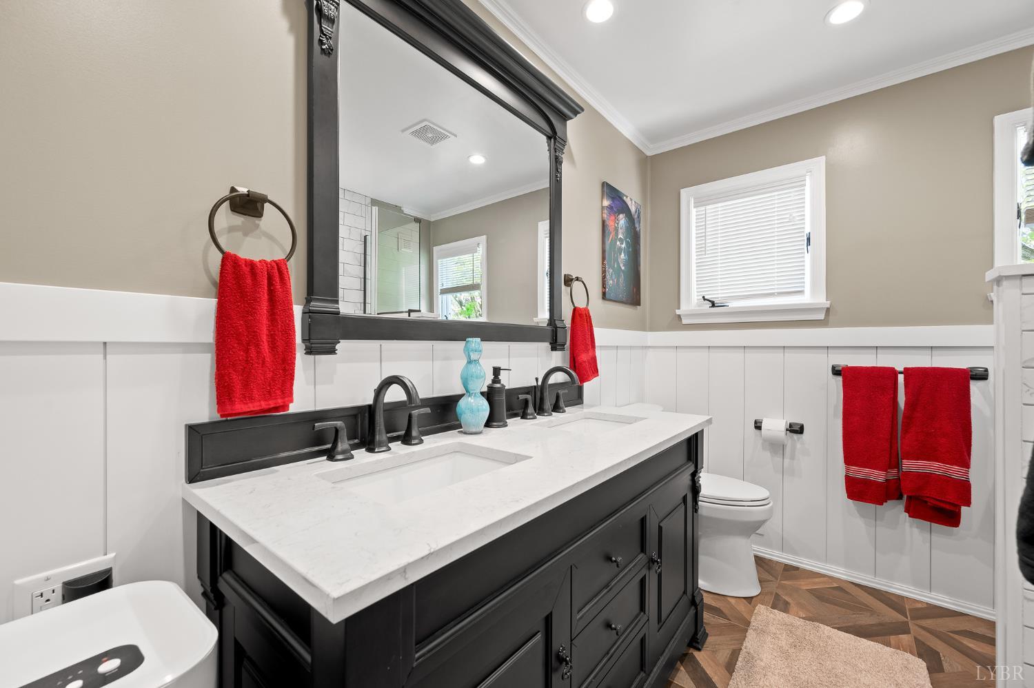 142 Whitehead Drive Amherst, VA 24521 - Photo 23 of 44 a bathroom with a sink vanity and a mirror