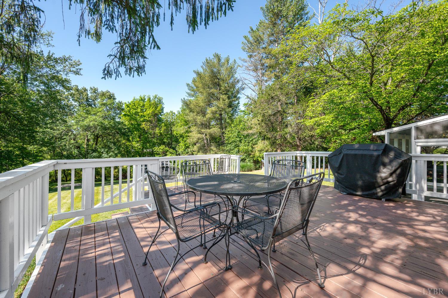 142 Whitehead Drive Amherst, VA 24521 - Photo 34 of 44 a view of a chair and table on the deck