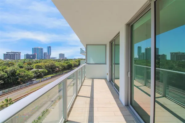 a view of balcony with floor