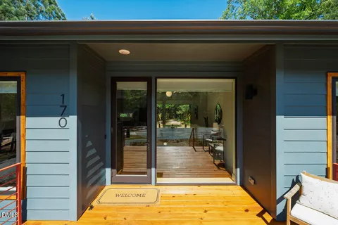 a view of a balcony door