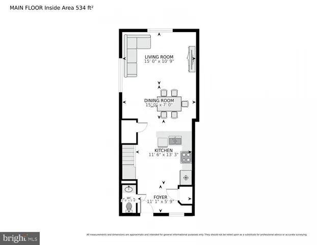 a picture of a bench in front of door