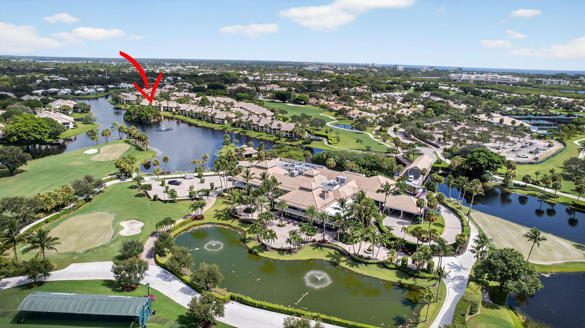 16941 Waterbend Drive, Unit 252 Jupiter, FL 33477 - Photo 34 of 34 an aerial view of residential houses with outdoor space