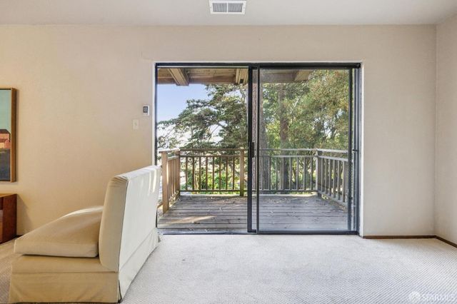 a view of a room with sliding door