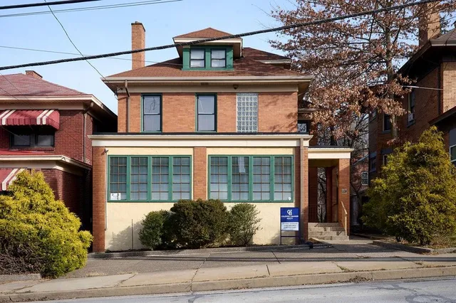 a front view of a house