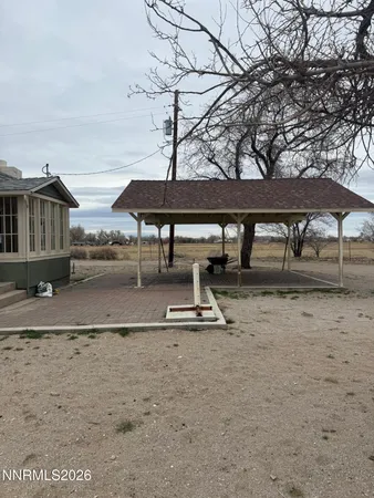 a view of outdoor space with seating area