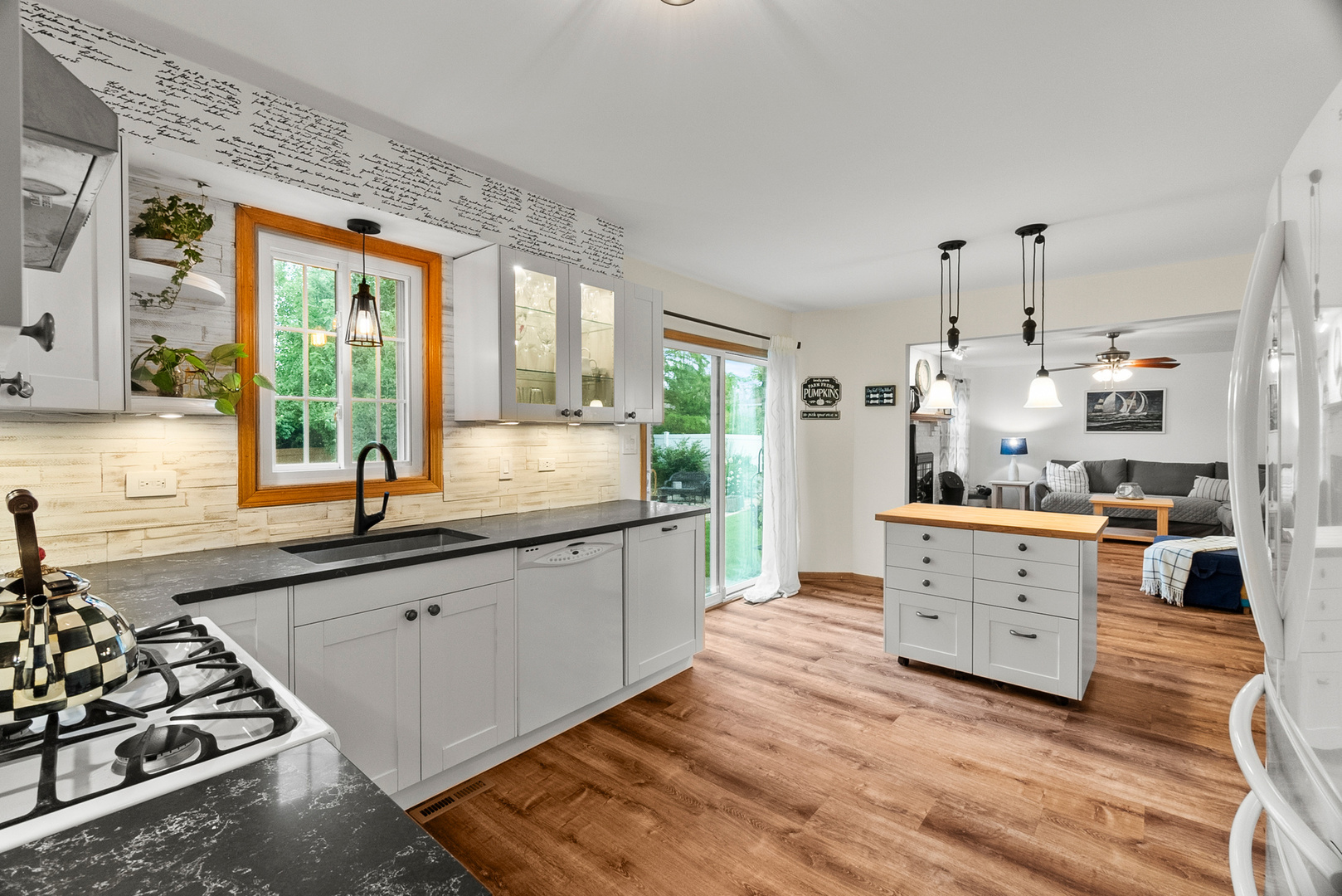 11130 Granite Drive Mokena, IL 60448 - Photo 6 of 41 a kitchen with stainless steel appliances a stove a sink and a large window