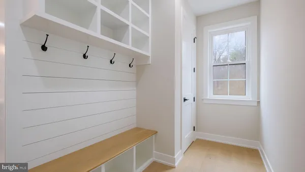 a view of a room with empty racks