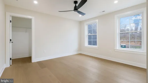a view of entryway with wooden floor
