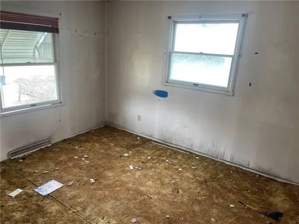 an empty room with a window