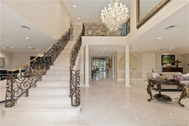 a living room with furniture and a couch