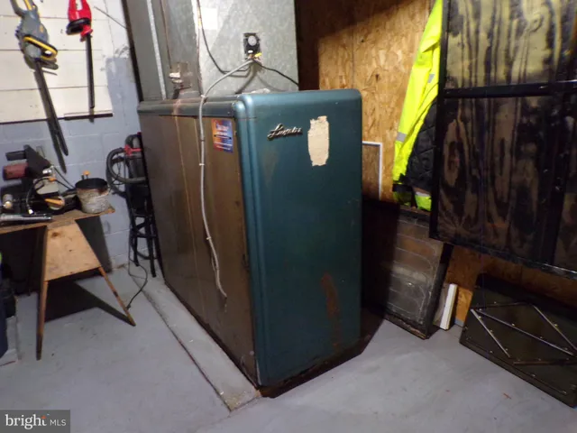 a close view of water heater room