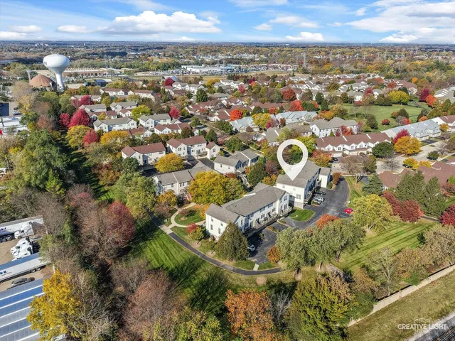 an aerial view of multiple house