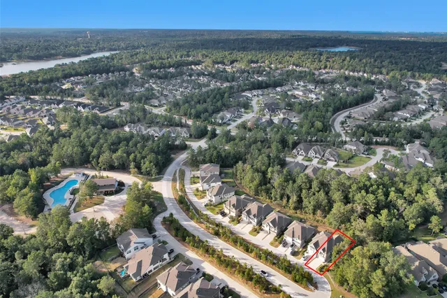 an aerial view of multiple house