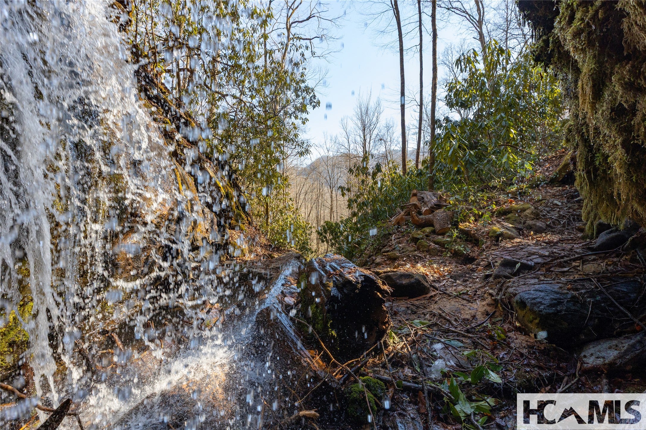 53 Cullowhee Forest Road Cullowhee, NC 28723 - Photo 12 of 41 View from behind on-property waterfall