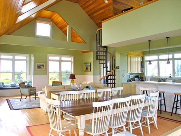 76 Mattakesett Way Edgartown, MA 02539 - Photo 4 of 28 a view of a dining room with furniture window and outside view