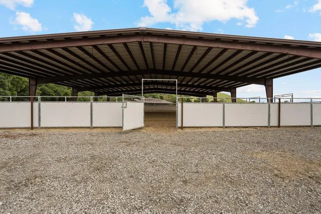 a view of a shaded area in the parking