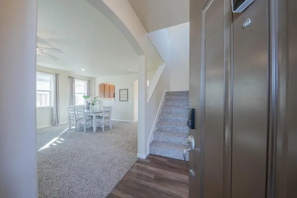 a view of entryway and dining room