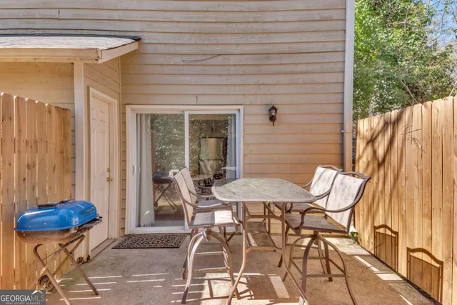 a view of a outdoor seating area