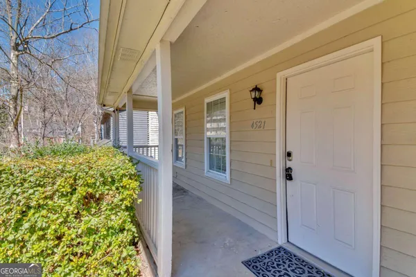 view of a house with a large window