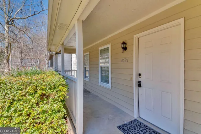 view of a house with a large window