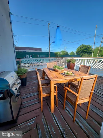 a view of a balcony with a sink