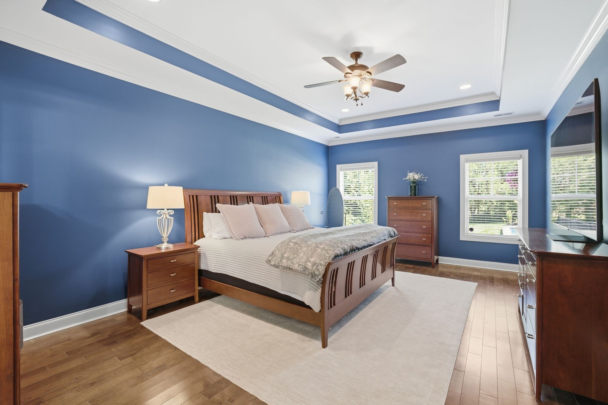 211 Fox Den Way Murfreesboro, TN 37130 - Photo 16 of 64 a bedroom with a bed lamp and a chandelier