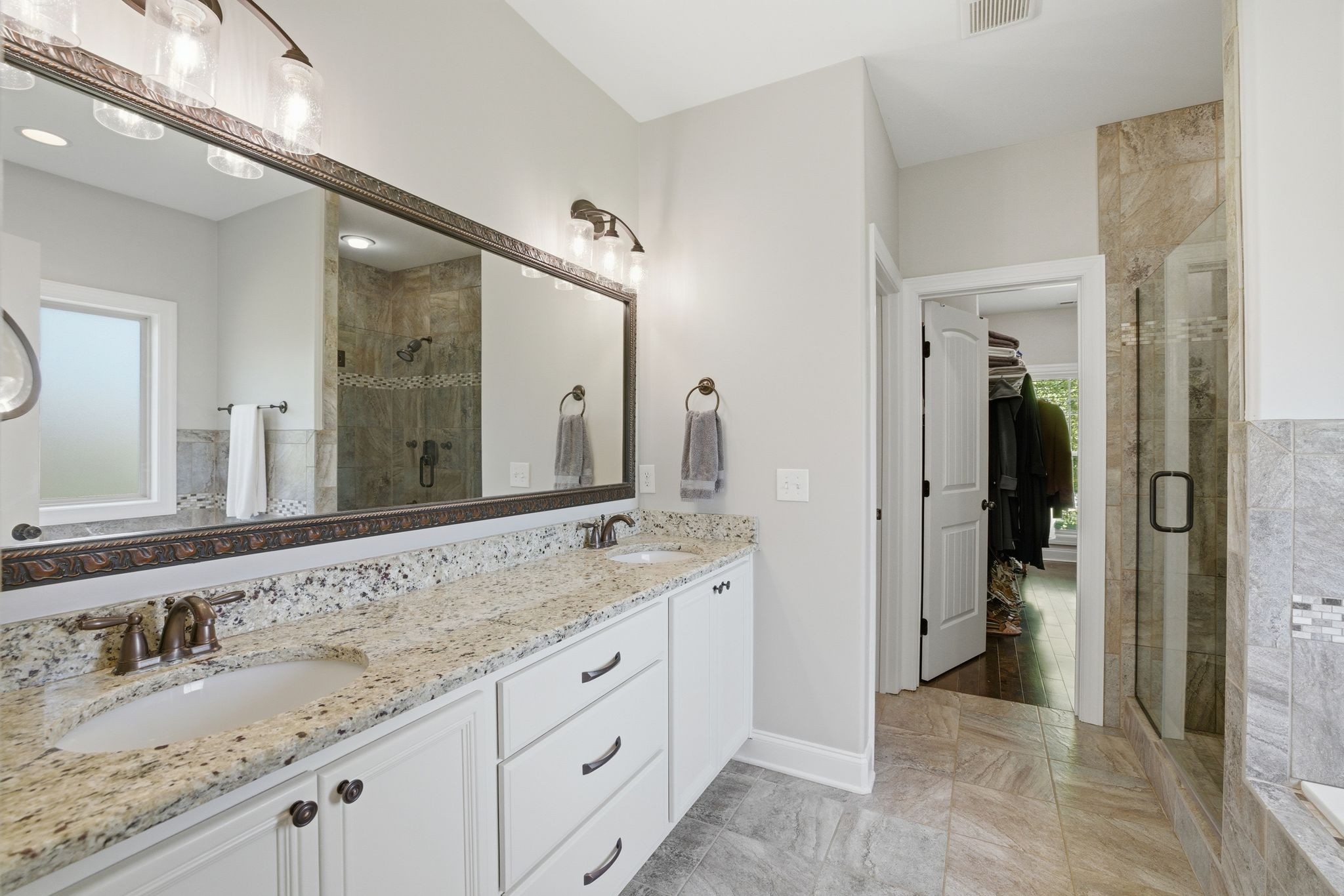 211 Fox Den Way Murfreesboro, TN 37130 - Photo 18 of 64 a bathroom with a granite countertop sink and a mirror