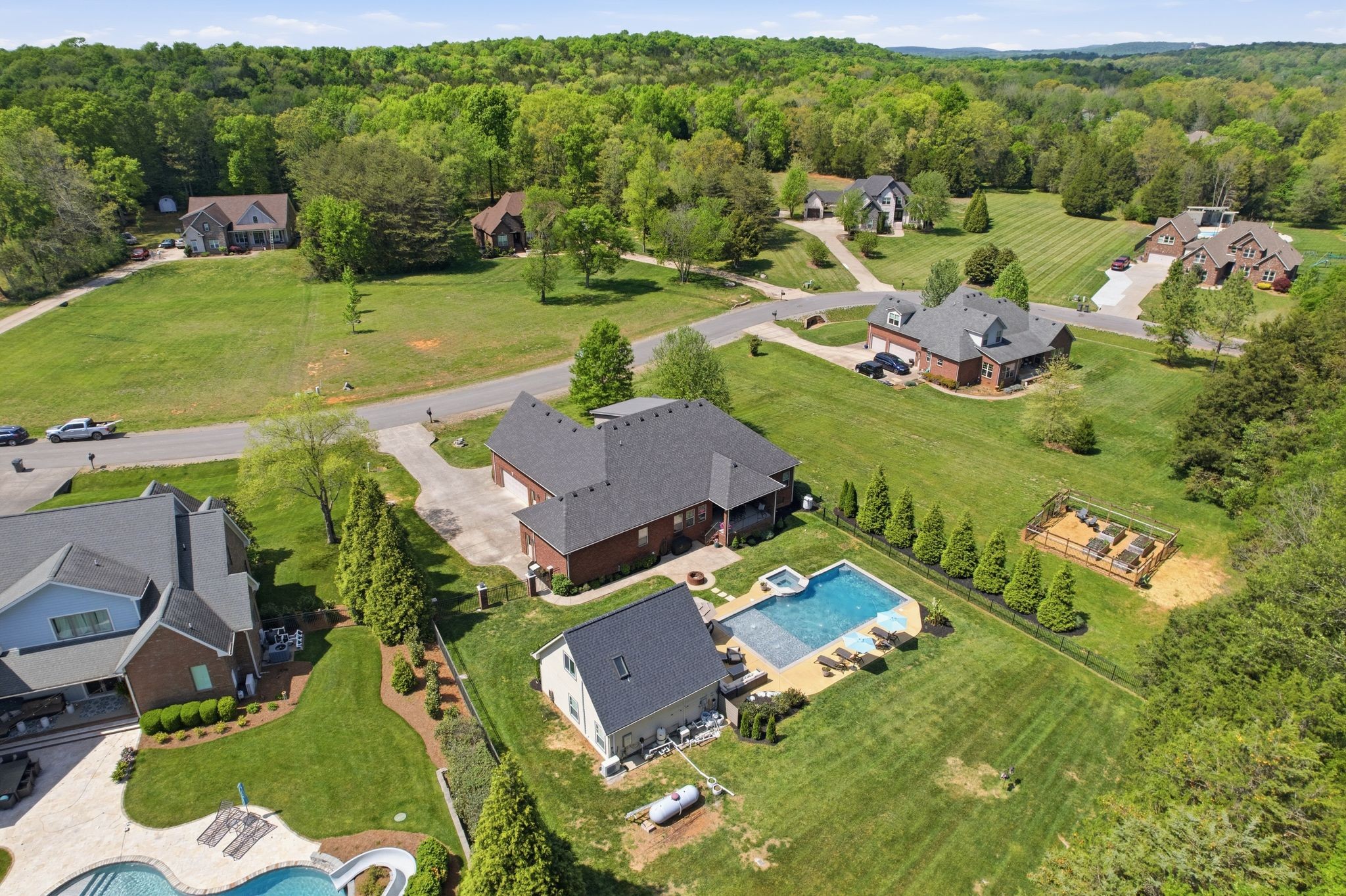 211 Fox Den Way Murfreesboro, TN 37130 - Photo 60 of 64 an aerial view of a house with a garden