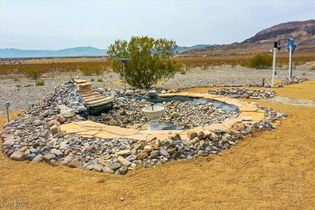 520 Burt Street Pahrump, NV 89060 - Photo 96 of 99 View of yard with a mountain view