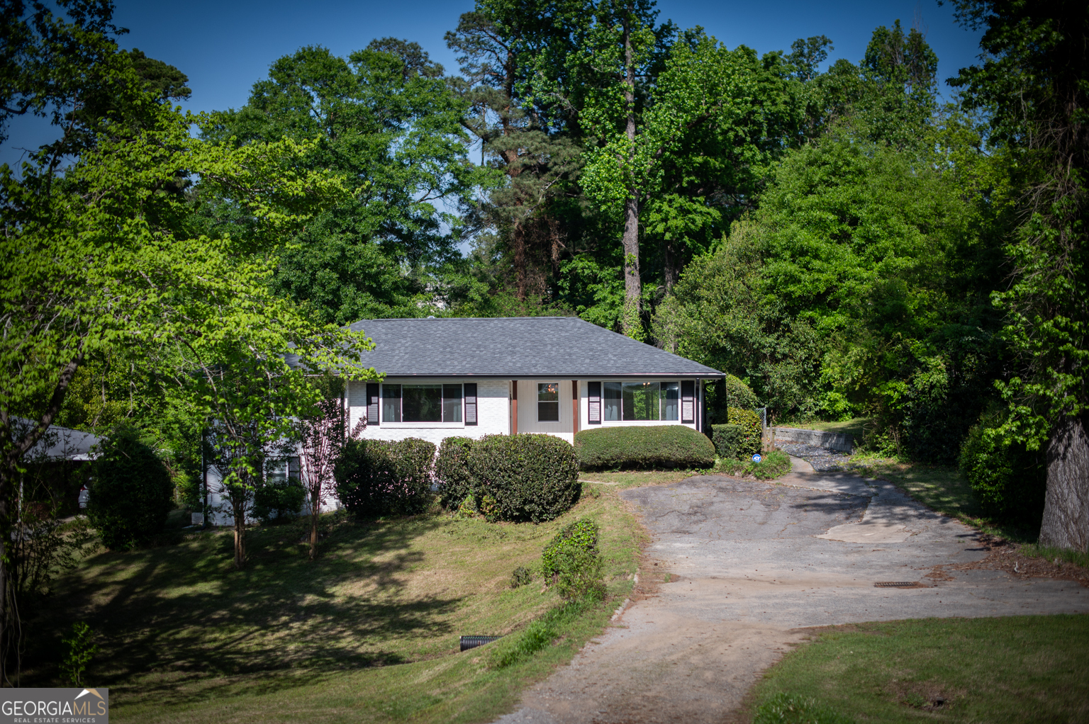 545 Forest Hill Road Macon, GA 31210 - Photo 5 of 63 a view of a house with a small yard plants and large tree